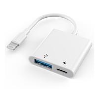 [Apple MFi Certified] Lightning to USB OTG Adapter for iPhone 14, USB3.0 Camera Adapter with Fast Charging Port for iPhone14/13/12/11/XS/X/8/7/6/SE/iPad/Card Reader/USB Flash Drive/Keyboard/Mouse