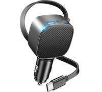 Apple MFi Certified Retractable Car Charger, 90W USB C Car Charger Adapter | Rombica Multiport Type C Fast Car Phone Charger Cigarette Lighter+Type C Cord for iPhone Duo 18 Pro 17 16 15/Galaxy S26/Pixel