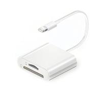 Apple MFi Certified SD Card Reader for iPhone Lightning Camera Adapter Dual Slot Micro SD TF Memory Card Reader for iPad