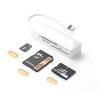 [Apple MFi Certified] SD Card Reader for iPhone,Lightning Memory SD Card Reader Adapter High-Speed XD Picture Card Camera Adapter for iPhone 14/13/12/11/XS/XR/X/8/7/6/5 Supports SD/TF/XD 128G 256G