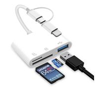 【Apple MFi Certified】SD Card Reader for iPhone, Lightning to SD Card Reader, Camera Adapter to iPhone, SD to i-Phone Adapter, SD Reader for i-Phone 16, 15, 14, iPad, MacBook