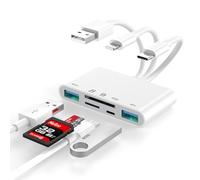 [Apple MFi Certified] SD Card Reader for iPhone,Memory Card Reader USB OTG Adapter & SD Card Reader for iPhone/iPad,USB C and USB A Devices with Micro SD &