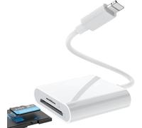 [Apple MFi Certified] SD Card Reader, Lightning to SD/TF Card Camera Reader for iPhone/PAD Memory Card Adapter Camera Card Viewer Reader for iPhone 14/13/12/11/X/XS/XR/8/7, Plug and Play