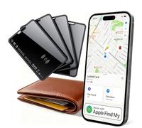 [Apple MFi Certified] Slim Wallet Tracker Card 4 Pack, Rechargeable Air Tracker Tag Work with Apple Find My (iOS Only), Smart AirTag Card for Wallet, Passports, Luggage, IP68 Waterproof Tracking Card