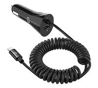 [Apple MFi Certified] Syncwire Car Charger iPhone 4.8A/24W Fast Car Phone Charger Cigarette Lighter USB Car Adapter with Build-in 8FT Lightning Cable Coiled for Apple iPhone 14/13/12/11/XR/Max, iPad