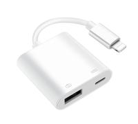 [Apple MFi Certified] USB Adapter for iPhone/iPad, LᎥghtnᎥng to USB Female OTG Adpater with Charging Port,Supports SD Card Reader FlashDrives,MIDI,Mouse,Plug&Play