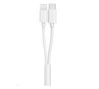 [Apple MFi Certified] USB C + Lightning to 3.5mm Headphone Jack Adapter,iPhone Headphone Aux Audio Dongle USB Type C to 3.5 mm Jack Female Adapter for iPhone 16 15 14 13 Pro Max 12 11 8 7 Galaxy USBC