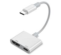 Apple MFi Certified USB C to HDMI Adapter, 4K UHD Type-C to HDMI Digital AV Converter with 100W PD Fast Charging & Screen Mirroring for iPhone 17/16/15, MacBook, iPad, iMac, Galaxy, Surface, Dell, HP