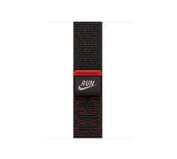 Apple Nike Sport Loop Band Black Nylon. Recycled polyester. Spandex