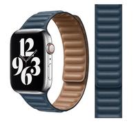 Apple Official Watch Leather Link Band 44mm - Baltic Blue