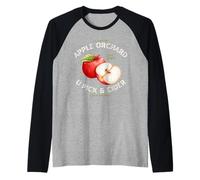 Apple Orchard U Pick Cider Fresh Organic Fruit Fun Fall Raglan Baseball Tee