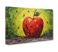 Apple Orphism Canvas Print | Gallery Wrapped 30mm Frame Wall Art | 30x20 inches | Ready to Hang | Modern Still Life Picture | Living Room Bedroom Lounge Office