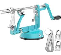 Apple Peeler Corer, Long lasting Chrome Cast Magnesium Alloy Apple Peeler Slicer Corer with Stainless Steel Blades and Powerful Suction Base for Apples and Potato(Blue)