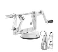 Apple Peeler Corer, Long Lasting Chrome Cast Magnesium Alloy Apple Peeler Slicer Corer with Stainless Steel Blades and Powerful Suction Base for Apples and Potato(White)