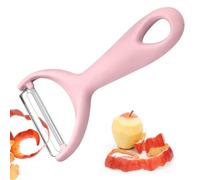 Apple peeler; pear peeler; fruit peeler; vegetable peeler; manual peeler; kitchen gadget; suitable for peeling apples, pears, potatoes, papaya, mango, cucumber, radish (pink)
