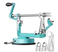 Apple Peeler Slicer Corer with Stainless Steel Blades and Powerful Suction Base for Apples Pears Potatoes(Blue)