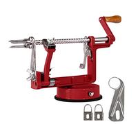 Apple Peeler, Stainless Steel Apple Corer Slicer Peeler, Durable Heavy Duty Die Cast Magnesium Alloy Apple Peeler Slicer Corer(Red)