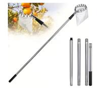 Apple Picker Stainless Steel Splicing Rod Fruit Picker 1.6/2.4/3.2/4M Telescopic Pole Picking Tool(1.6M Fruit Picker)