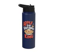 Apple Pie Eating King Stainless Steel Insulated Water Bottle