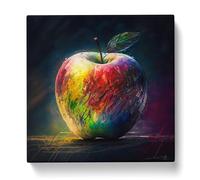 Apple Post-Impressionism Canvas Print | Gallery Wrapped 30mm Frame Wall Art | 20x20 inches | Ready to Hang | Impressionist Still Life Picture | Living Room Bedroom Lounge Office
