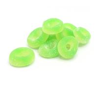 Apple Rings Jelly Sweets Fruity Chewy Candy Sugar Coated Gummy Style Green Fruit Flavour Treats Party Bag Filler Kids and Adults Sharing Bulk Pack (500g)