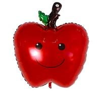 Apple Shape Foil Balloon, Food Theme Party Decoration, Approx. 43 x 50 cm, Perfect for Birthdays, Picnics, Fruit Theme Parties, Children's Parties, Summer Parties, Wedding Decorations, Baby Showers