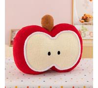 Apple Shaped Throw Pillow - Cute Plush Fruit Decorative Cushion Soft Stuffed Plushie for Bed Window Seat Car Living Room Sofa Couch Home Decor Adorable Gift for All Ages (Red,40 * 30cm/16 * 12in)