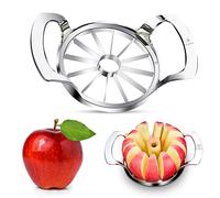 Apple Slicer 12 Slices, Upgraded Version 12-Blade Extra large Apple Cutter, Heavy Duty Stainless Steel Apple Corer, Fruit Cutter, Ultra Sharp Apple Corer and Slicer, Divider for Upto 4 Inches Apple