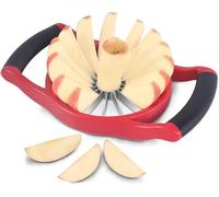 Apple Slicer, 16-Slices Heavy Duty Apple Cutter, Durable Apple Corer, Stainless Steel Apple Slicer and Corer - for Apple, Potato, Onion and More, Red