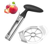 Apple Slicer & Corer Set, Stainless Steel Apple Slicer, Apple Corer Remover Durable Fruit Corers Apple Cutter Fruit Slicer with 8 Blades for Kitchen Home and Dishwasher
