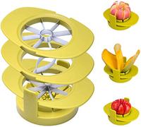 Apple Slicer Cutter Corer, 4-in-1 Fruit Cutter Stainless Steel Pear Divider Mango Peeler Splitter Pitter Remover for Tomato Guava Orange Pitaya