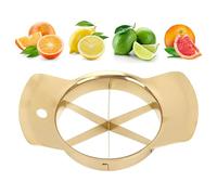 Apple Slicer,Fruit Cutter Divider,Cutter, Divider, Wedger for Fruits & Vegetables,304 Stainless Steel Labor Time Saving Safe Fruit Wedger for Apples Orange Pear(Gold)