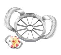 Apple Slicer,Stainless Steel Construction Apple Corer with 12 Stainless Steel Blades,Divider for Up to 4 Inches Apples,All-Metal Ultra-Sharp Apple Cutter Pitter for Apple Pear Potato(Silver)