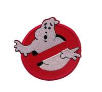 Apple Smile Shop Fabric Patch, Ghostbuster Comic Artwork - 1 Iron-On Patches, 2.95 x 2.95 inches, Kid Themed