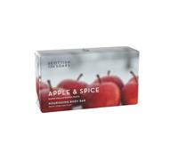 Apple & Spice Soap Bar 220g - Glycerin-Enriched Autumn Soap with Cinnamon, Clove & Baked Apple - Festive Wrapped Gift