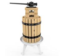 Apple Squeezer, Cider Press, Large Wooden Fruit Squeezer for Wine, Honeycomb Casual 1.6 Gallon 1 Color