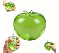 Apple Squishy, 2026 New Realistic Shaped Squeezes Balls, Fruit Squeeze Slow Rising Stress Relief Soft Cute Anxiety Apple Gifts Party Favor (Apple-Green)