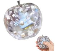 Apple Squishy, Slushy Apple Squishy, Snowflake Design Squishies for Office Desk, Portable Fruit-Shaped Ornament