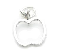 Apple sterling silver charm .925 x 1 Apples Fruits Fruit Pomme charms