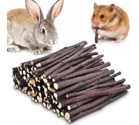 Apple Sticks Molar Toys for Rabbits Chinchillas Guinea Pigs Hamsters (500g) | orchard branch chewies; nutrient-rich dental logs; for pocket pet parrot beak teeth gnawing