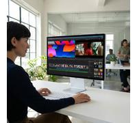 Apple Studio Display 27-inch 5K nano-textured glass, tilting stand 27-inch 5K display with nano-textured glass, a 12 MP camera and a tilting stand,