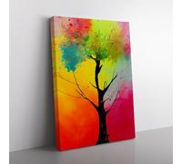 Apple Tree Colours Vol.1 Canvas Wall Art Print Ready to Hang, Framed Picture for Living Room Bedroom Home Office Décor, 76x50 cm (30x20 Inch)