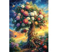 Apple Tree of Life 1000 Pieces Premium Jigsaw Puzzle Animal Pets Adult Jigsaws Educational Challenge Mental Exercise Wall Art Winter Rigid Cardboard 1000 PCS