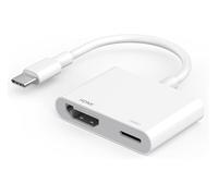 Apple USB-C to HDMI Adapter 4K@240Hz for iPhone 15 16 MacBook Pro Air iPad Pro, MFi Certified Type-C Digital AV HDMI 2.1 Cord Compatible with Samsung Galaxy S25, Nintendo Switch, Pixelbook, XPS