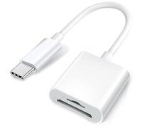 Apple USB C to SD Card Camera Reader for iPhone 15/15 Plus/15 Pro/15 Pro Max, MacBook Pro M1 Air, iPad Pro/Air, iMac, Surface, Galaxy S24 (White-2)