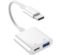 Apple USB-C to USB 3.0 Adapter with 30W PD Charging Port, Type-C to USB A Port OTG Cable Compatible with iPhone 15, MacBook Pro Air, iPad Pro, iMac, Surface, Galaxy S22/S21 and Other USB C Devices