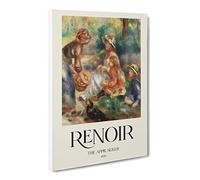Apple Vendor By Pierre Auguste Renoir Canvas Print | Gallery Wrapped 30mm Frame Wall Art | 30x20 inches | Ready to Hang | Impressionist Still Life Picture | Living Room Bedroom Lounge Office