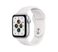 Apple Watch SE 2020 (GPS, 40MM) Silver Aluminium Case with White Sport Band (Renewed)