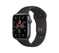 Apple Watch SE 2020 (GPS, 44MM) Space Grey Aluminium Case with Black Sport Band (Renewed)