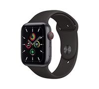Apple Watch SE 2020 (GPS + Cellular, 44MM) Space Grey Aluminium Case with Black Sport Band (Renewed)